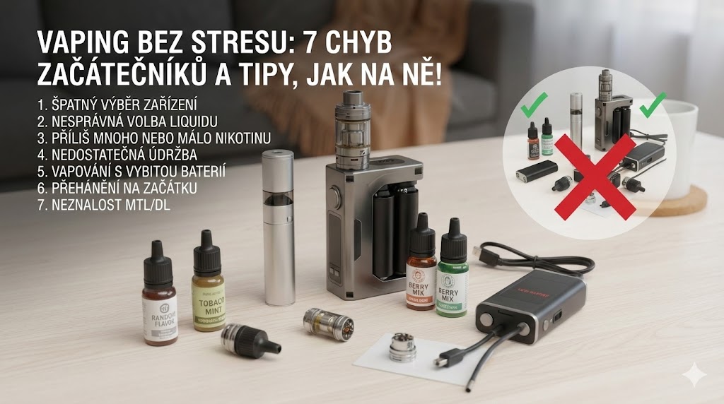 Nejčastější chyby začátečníků při vapování (a jak se jim vyhnout)