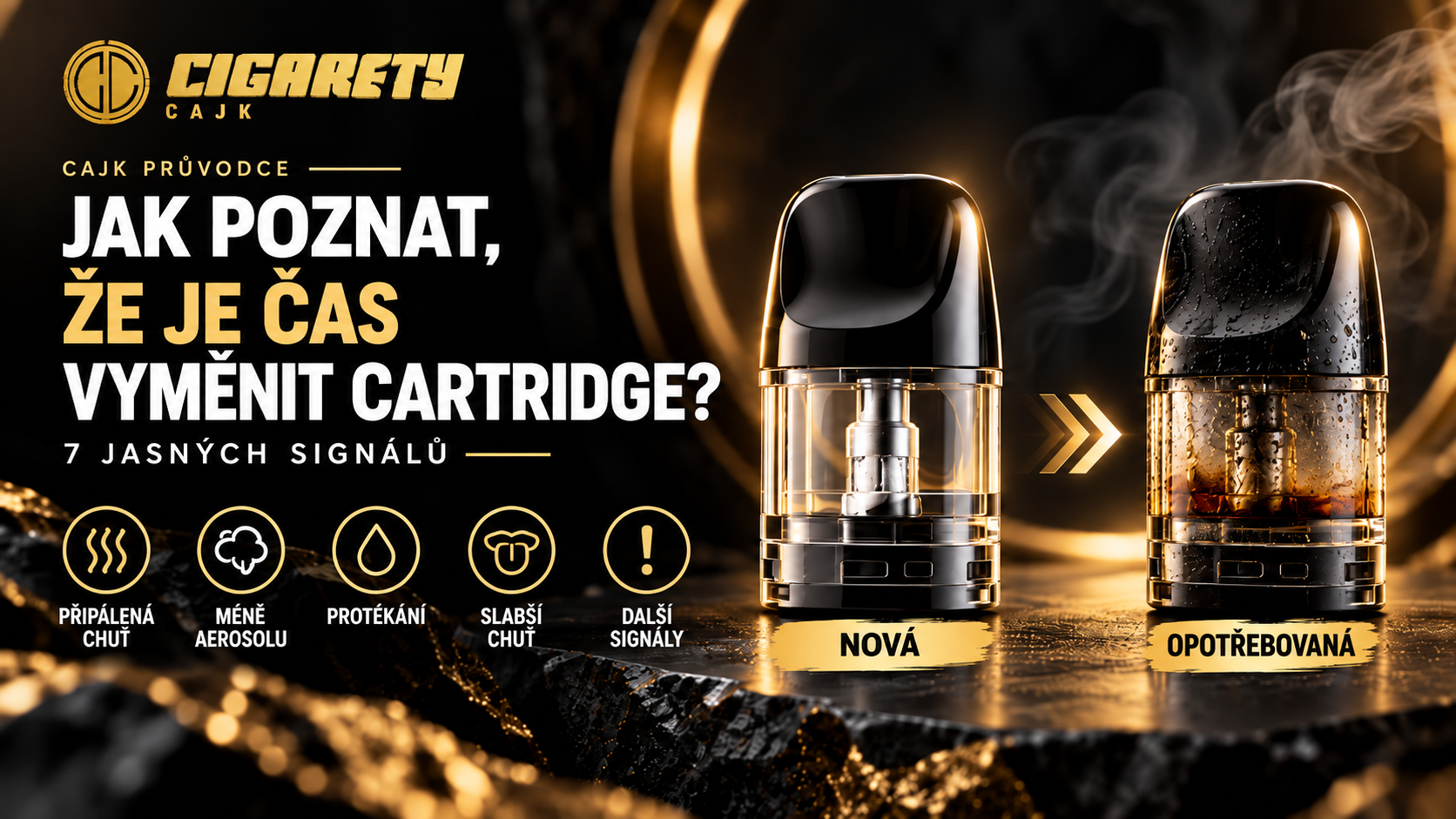 Jak poznat, že je čas vyměnit cartridge v e-cigaretě? 7 jasných signálů