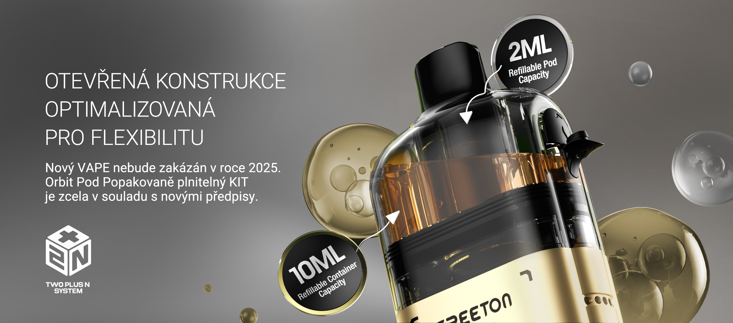 HECCIG ORBIT Pod 2 ml + 10 ml – Gunmetal gray