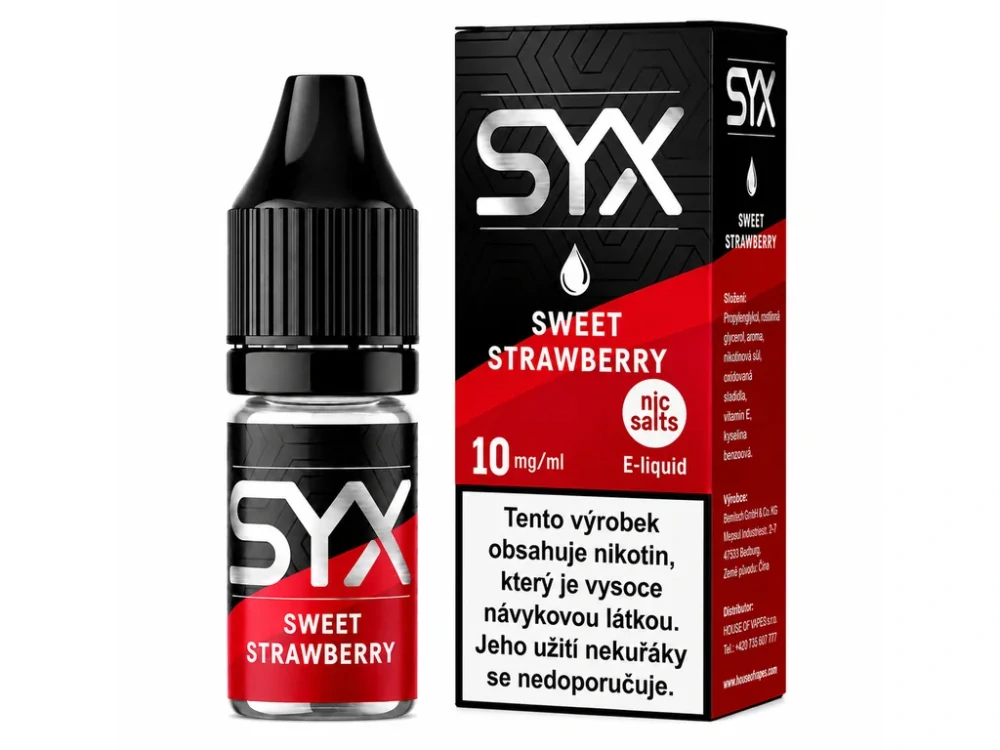 SYX NS Sweet Strawberry Ice (Sladká ledová jahoda) 10 mg/ml – 10 ml