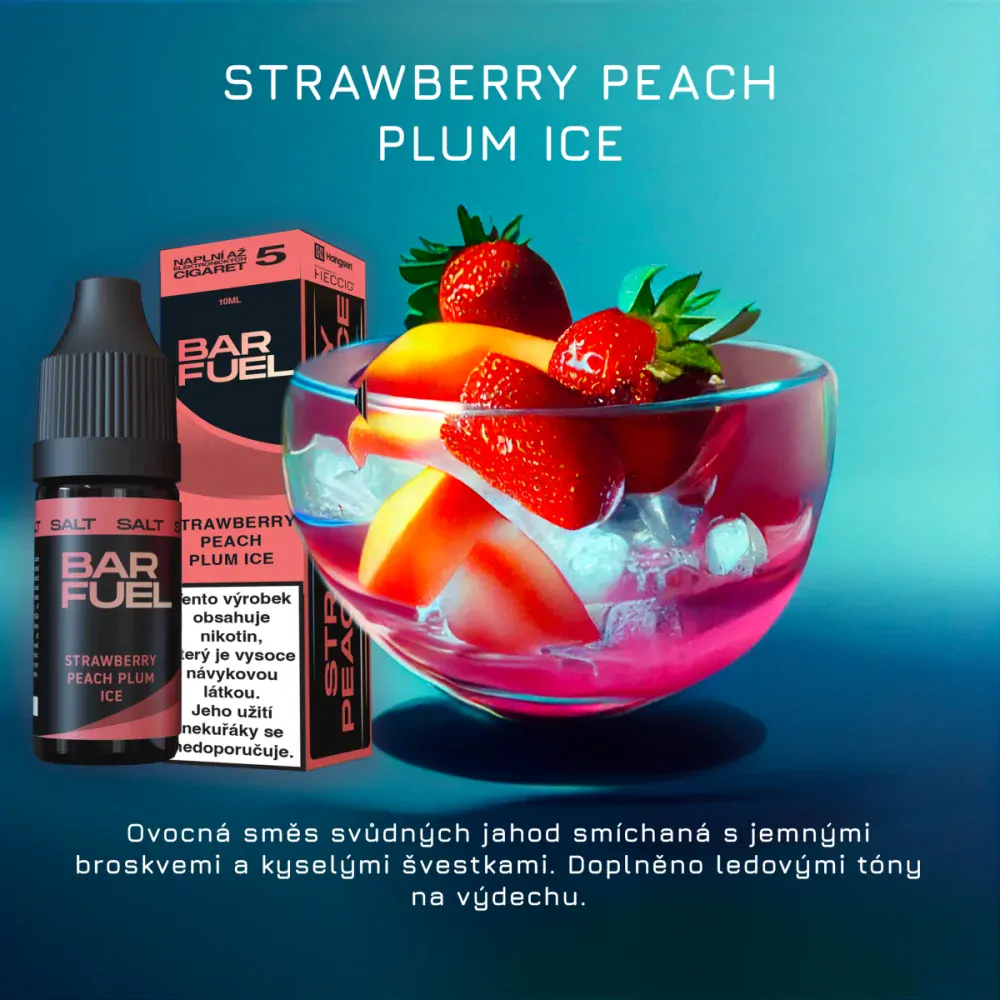 BAR FUEL – e-liquid – Strawberry Peach Plum Ice 10mg