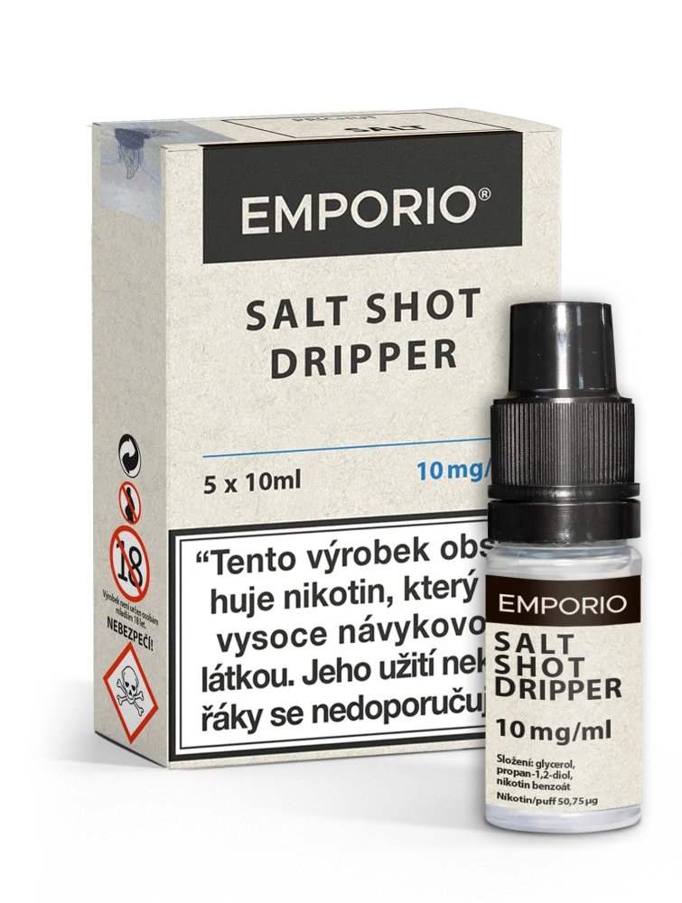 Emporio SALT SHOT DRIPPER 10 mg/ml – 70VG/30PG, 5×10 ml