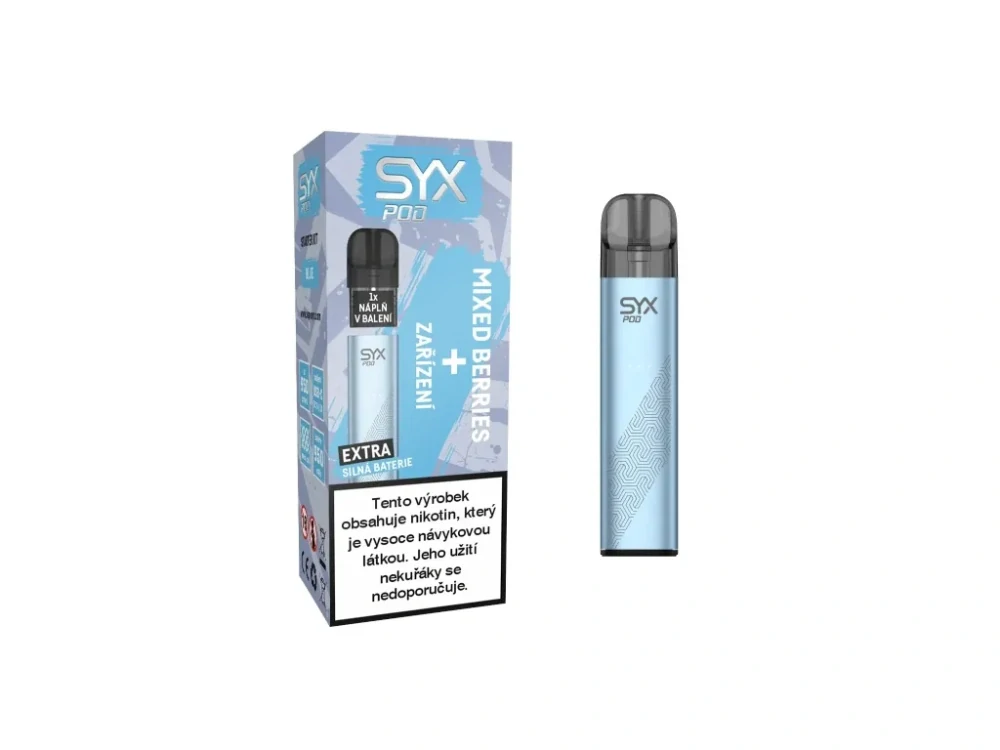SYX POD Starter Kit 900 mAh + Mixed Berries 2 ml – modrý