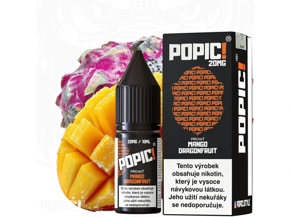 E-LIQUID POPIC! SALT - MANGO DRAGONFRUIT (SLADKÉ MANGO A EXOTICKÉ DRAČÍ OVOCE) 20MG