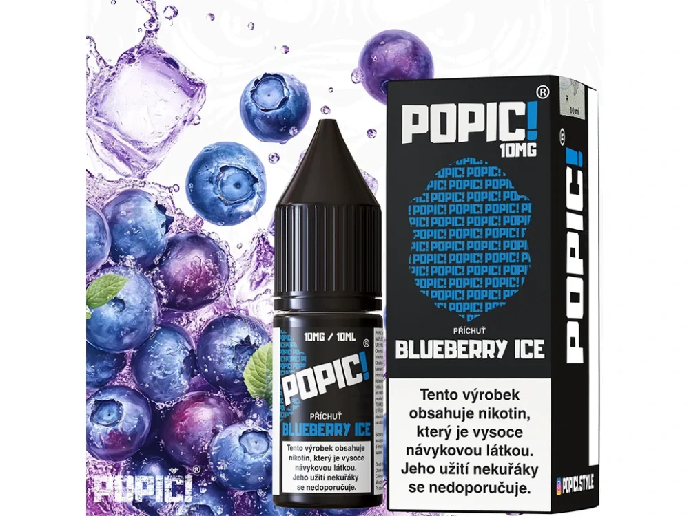 E-LIQUID POPIC! SALT - BLUEBERRY ICE (LEDOVÁ BORŮVKA) 10MG