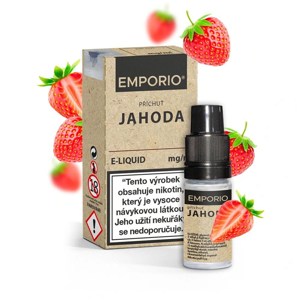 E-liquid Emporio – Jahoda 6 mg – 10 ml