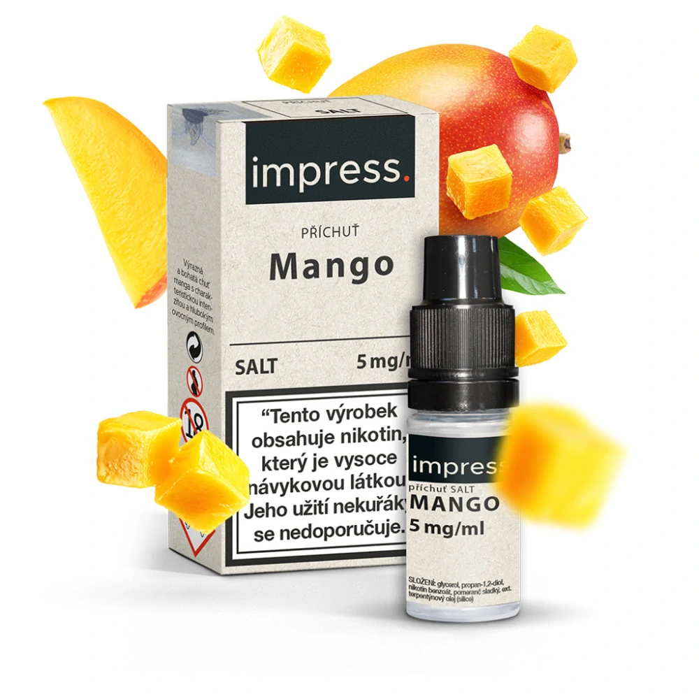 E-liquid Impress Salt – Mango (Šťavnaté mango) 20 mg – 10 ml
