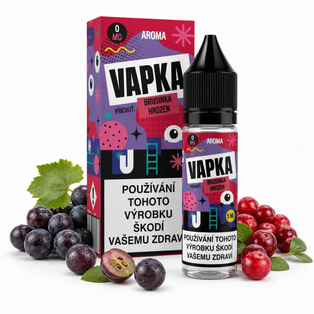 Vapka Brusinka Hrozen 5ml/ 60ml Shake and Vape