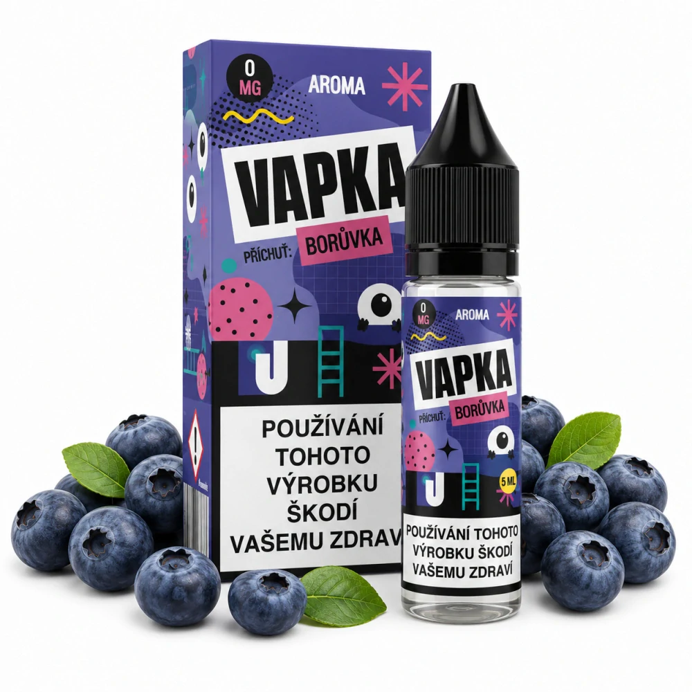 VAPKA Borůvka Shake & Vape 5 ml v 60ml lahvičce