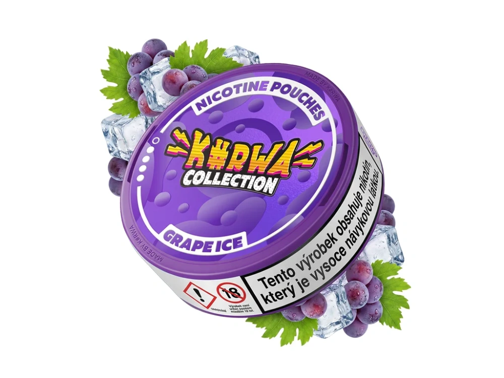 KURWA Collection Grape Ice – nikotinové sáčky 12 mg, 20 ks