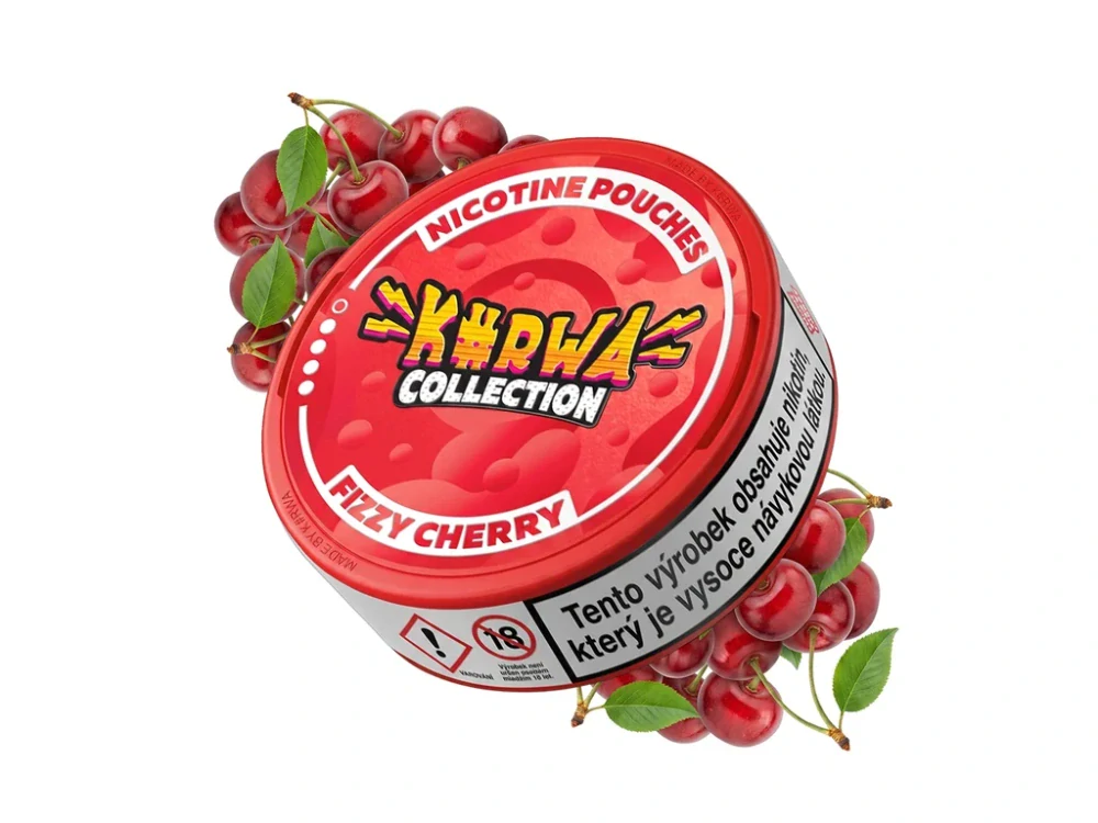 KURWA Collection Fizzy Cherry – nikotinové sáčky 12 mg, 20 ks