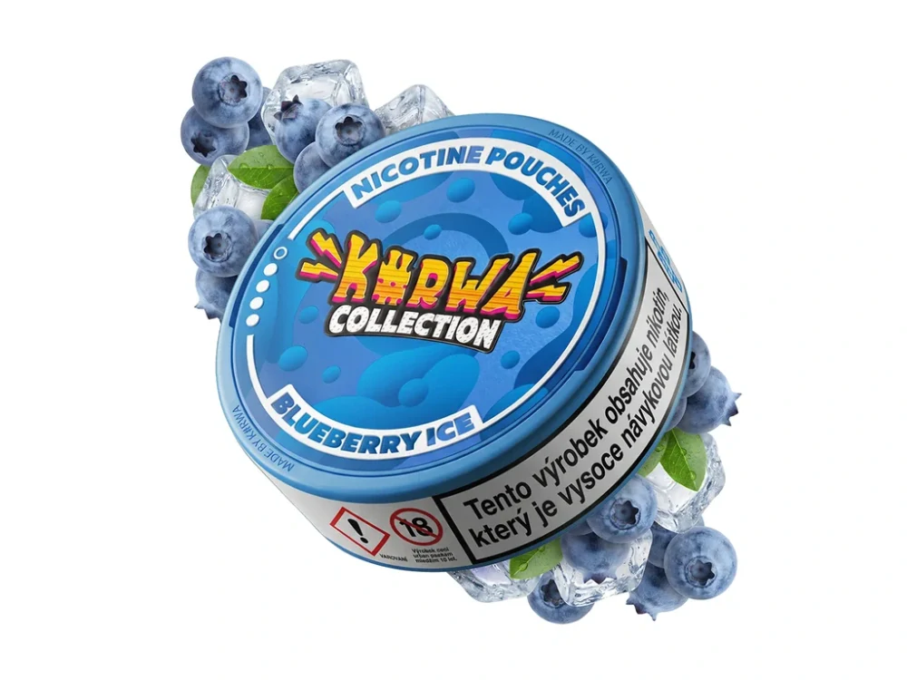 KURWA Collection Blueberry Ice – nikotinové sáčky 12 mg, 20 ks