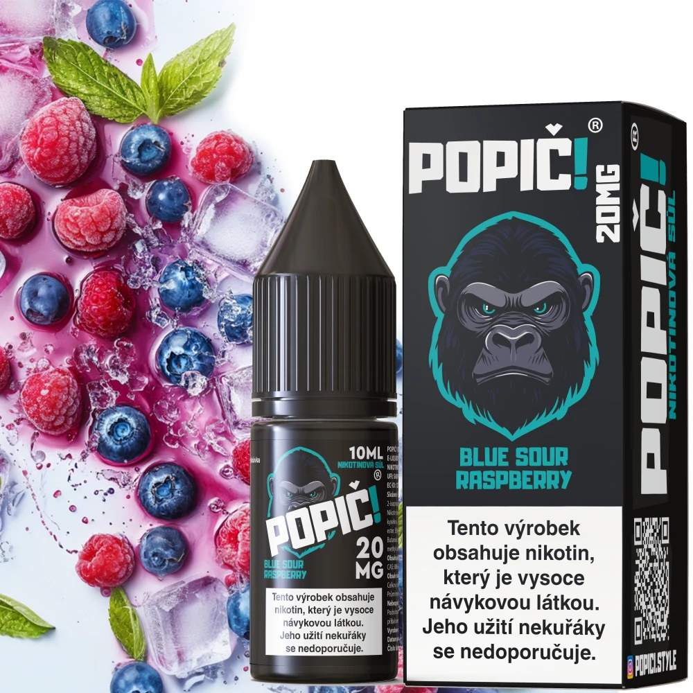 POPIČ! SALT - Blue Sour Raspberry 20mg - E-liquid 10ml
