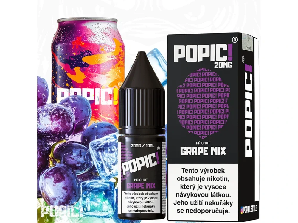 POPIC! Salt – Grape Mix (Nic Salt 20 mg) – 10 ml