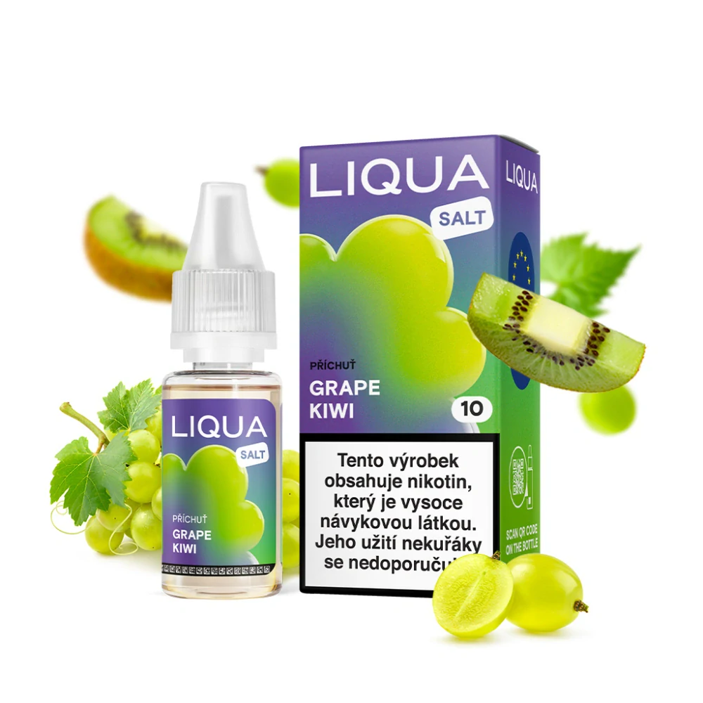 LIQUA Salt Grape Kiwi 10mg (Hroznové víno a kiwi) 10ml