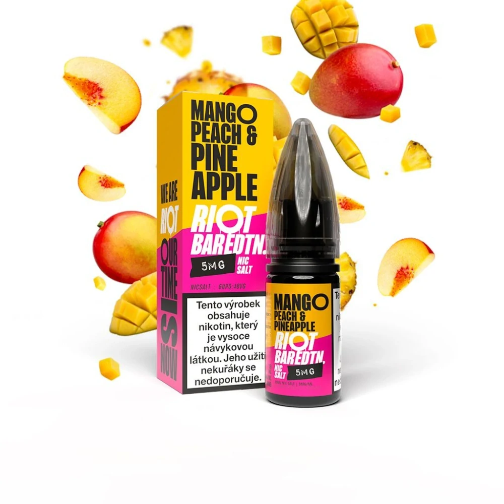 Riot BAR EDTN Salt Mango Peach Pineapple (Mango, broskev a ananas) 10ml 20mg