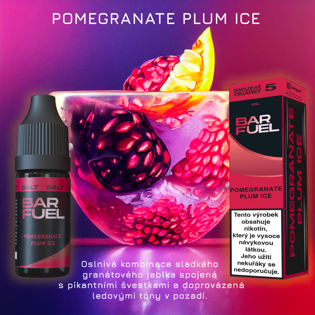 BAR FUEL – e-liquid – Pomegranate Plum Ice 20 mg