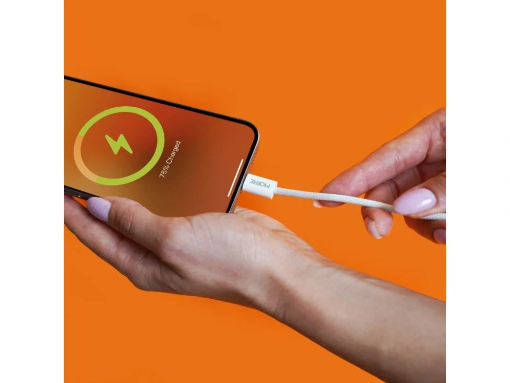 MORRE - Nabíjecí kabel - bílý C-C - délka 1m