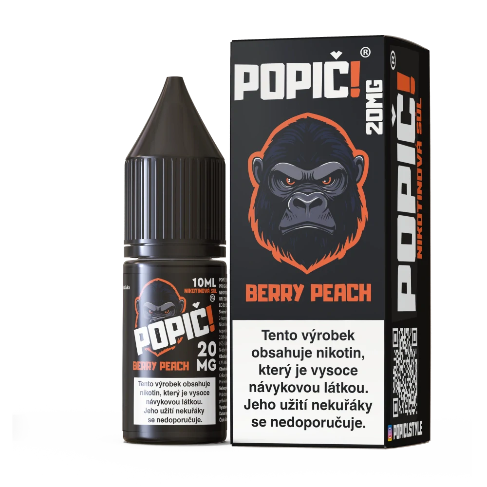 POPIČ! SALT - Berry Peach 20mg - E-liquid 10ml