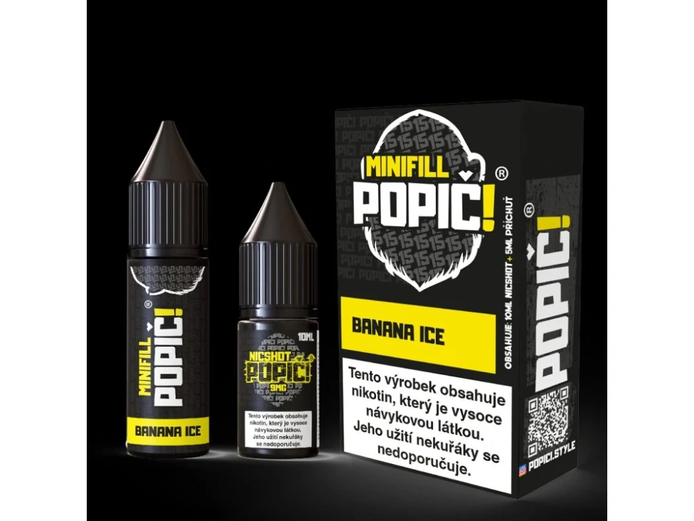 MINIFILL POPIČ! 2v1 - Banana Ice - 15ml (6mg)