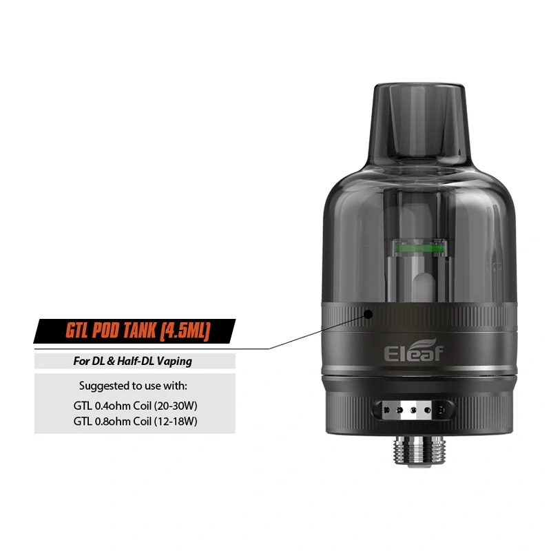 Eleaf GTL Pod Tank (4,5ml) (Stříbrný)