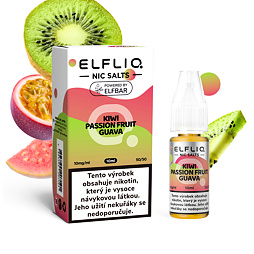 Liquid ELFLIQ Nic SALT Kiwi Passion Fruit Guava 10ml - 10mg 