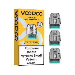 VooPoo Argus Pod Top Fill V2 2ml náhradní cartridge 3ks 0,4ohm