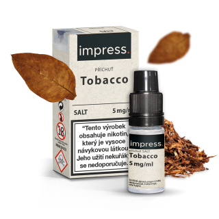 E-liquid Impress Salt – Tobacco (Tradiční tabák) 5 mg – 10 ml