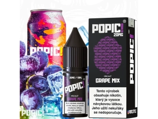 E-LIQUID POPIC! SALT - GRAPE MIX (ENERGETICKÉ HROZNY) 20MG