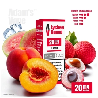 Adam's Vape SALTS Lychee Guava (Liči, guava a broskev) 10ml 20mg