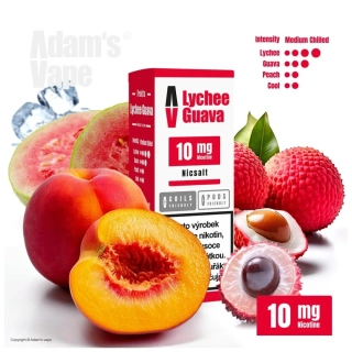 Adam's Vape SALTS Lychee Guava (Liči, guava a broskev) 10ml 10mg